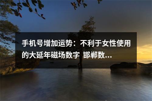 手机号增加运势：不利于女性使用的大延年磁场数字  邯郸数字能量学大师 招财的幸运尾号